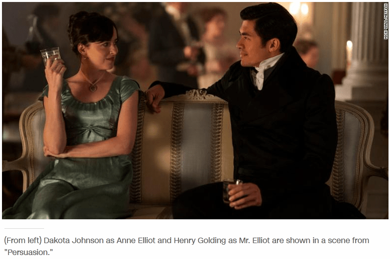 Dakota Johnson Is The Most Recent Lovelorn Heroine In Jane Austen's "Persuasion."