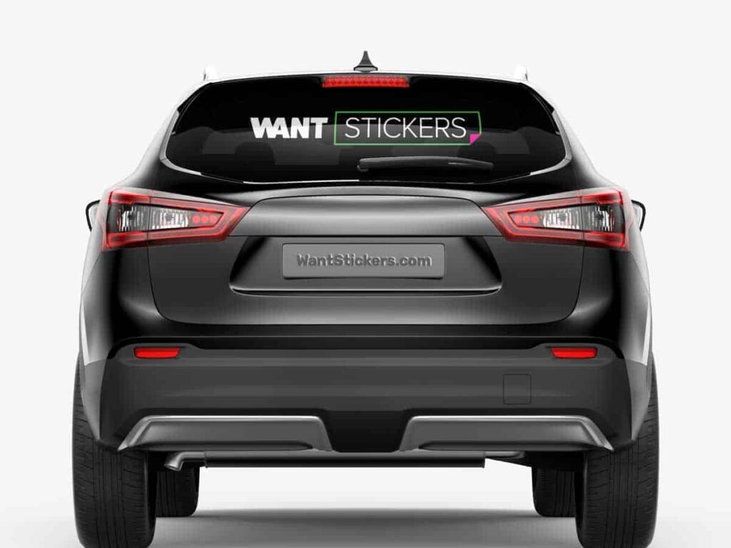 custom car window clings with logo